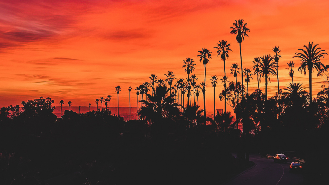 Puesta, Ambiente, Paisaje Natural, Afterglow, Atardecer. Wallpaper in 1280x720 Resolution