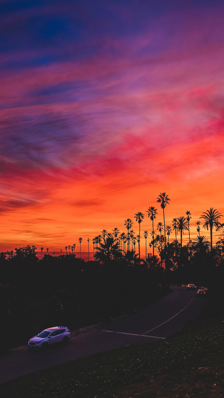 Puesta, Ambiente, Paisaje Natural, Afterglow, Atardecer. Wallpaper in 750x1334 Resolution