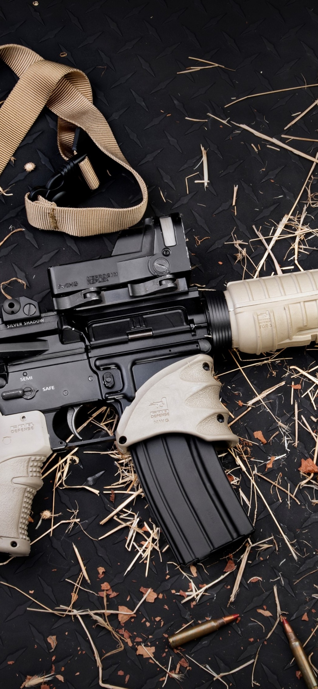 AR-15式步枪, 枪, 突击步枪, 弹药, 触发器 壁纸 1242x2688 允许