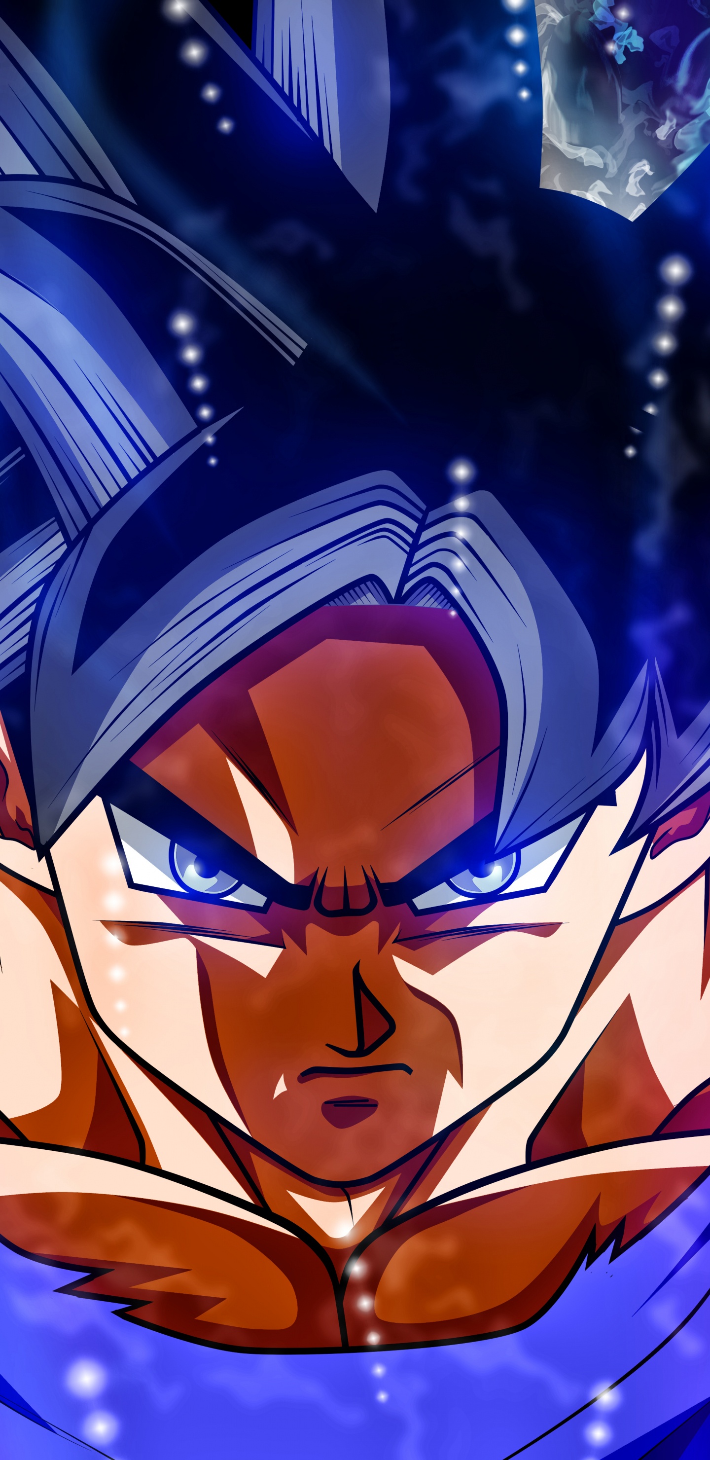 Personaje de Dragon Ball z Amarillo y Azul. Wallpaper in 1440x2960 Resolution