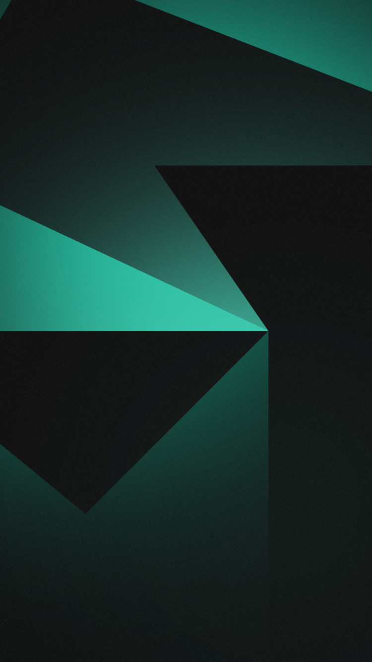 Illustration Abstraite en Noir et Sarcelle. Wallpaper in 750x1334 Resolution