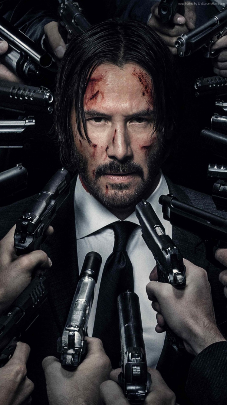 Keanu Reeves, John Wick Capítulo 2, Youtube, Lazo, Barba. Wallpaper in 750x1334 Resolution
