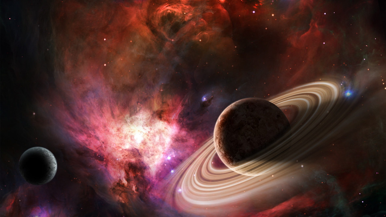 Illustration de Galaxie Violette et Noire. Wallpaper in 1280x720 Resolution