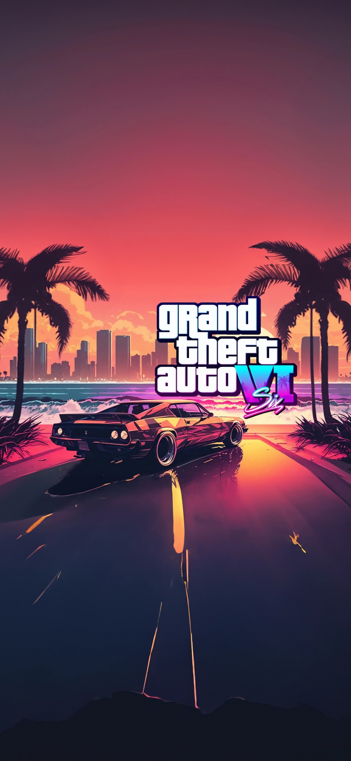 Grand Theft Auto VI, Grand Theft Auto v, Agua, Iluminación Automotriz, Atardecer. Wallpaper in 1125x2436 Resolution
