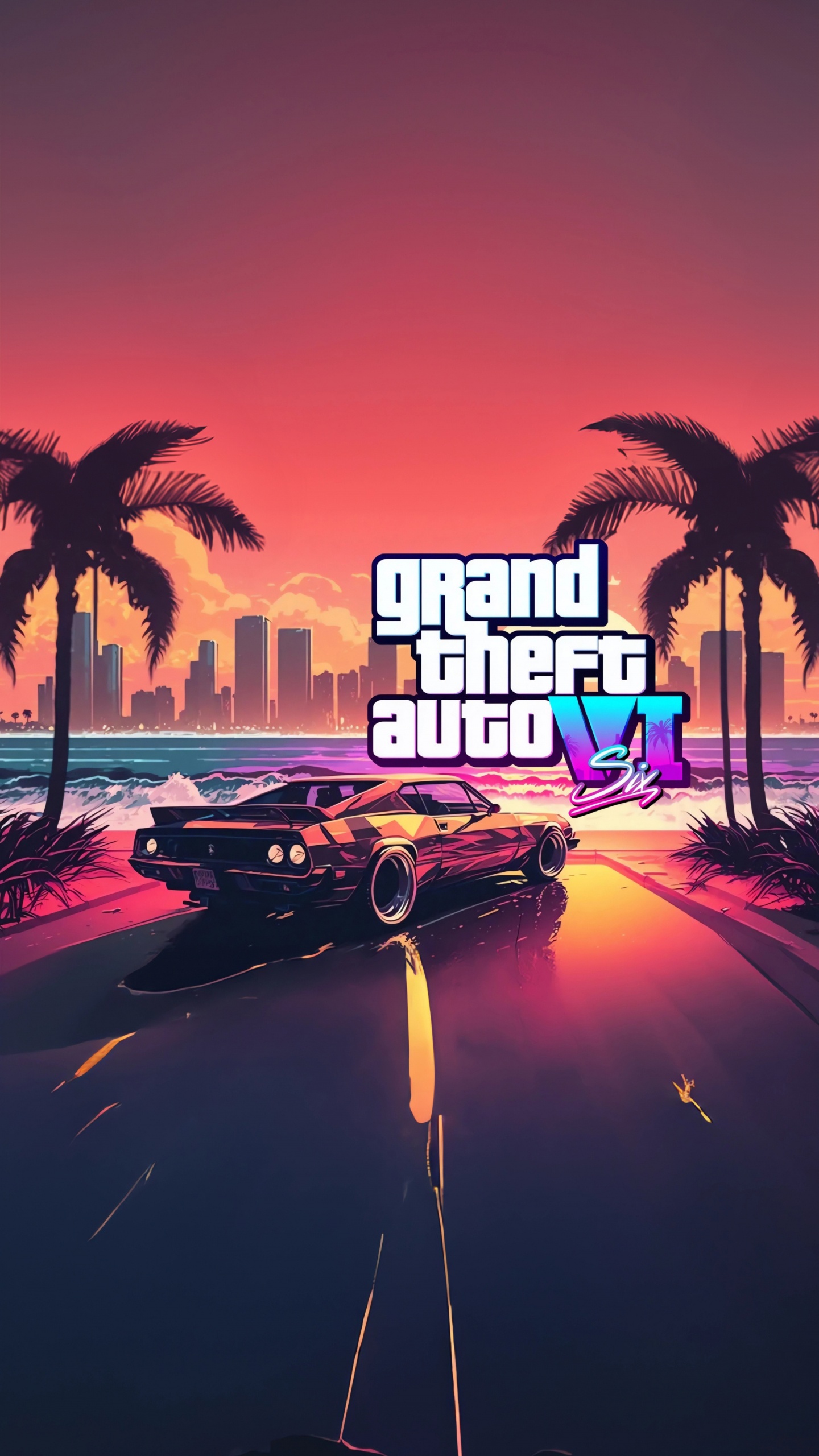 Grand Theft Auto VI, Grand Theft Auto v, Agua, Iluminación Automotriz, Atardecer. Wallpaper in 1440x2560 Resolution
