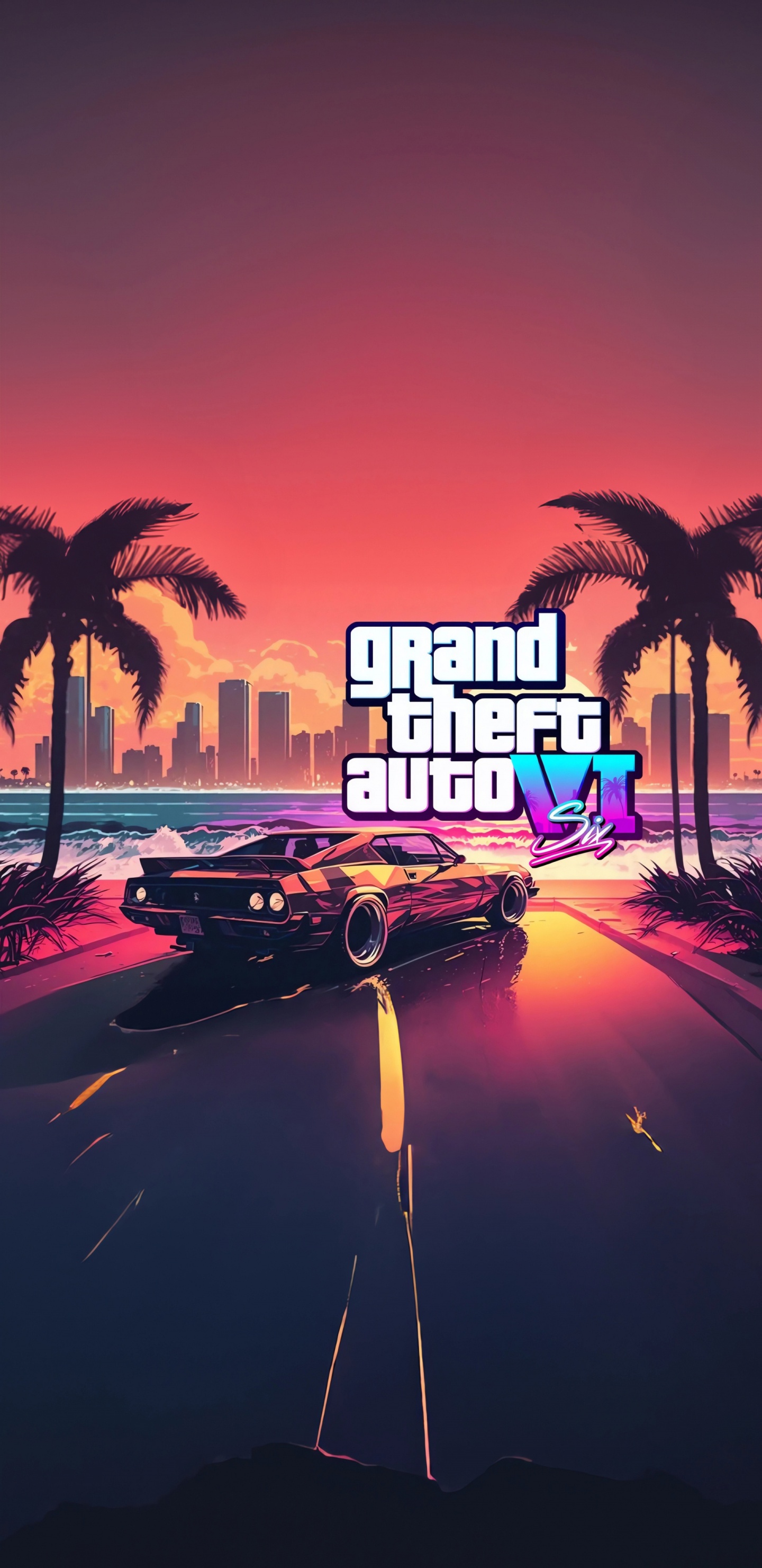 Grand Theft Auto VI, Grand Theft Auto v, Agua, Iluminación Automotriz, Atardecer. Wallpaper in 1440x2960 Resolution
