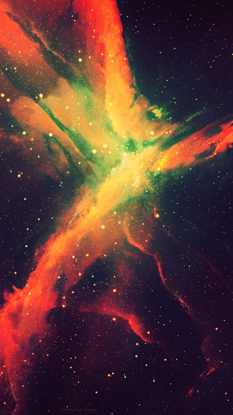 Red and Green Lightning During Night Time. Wallpaper in 750x1334 Resolution