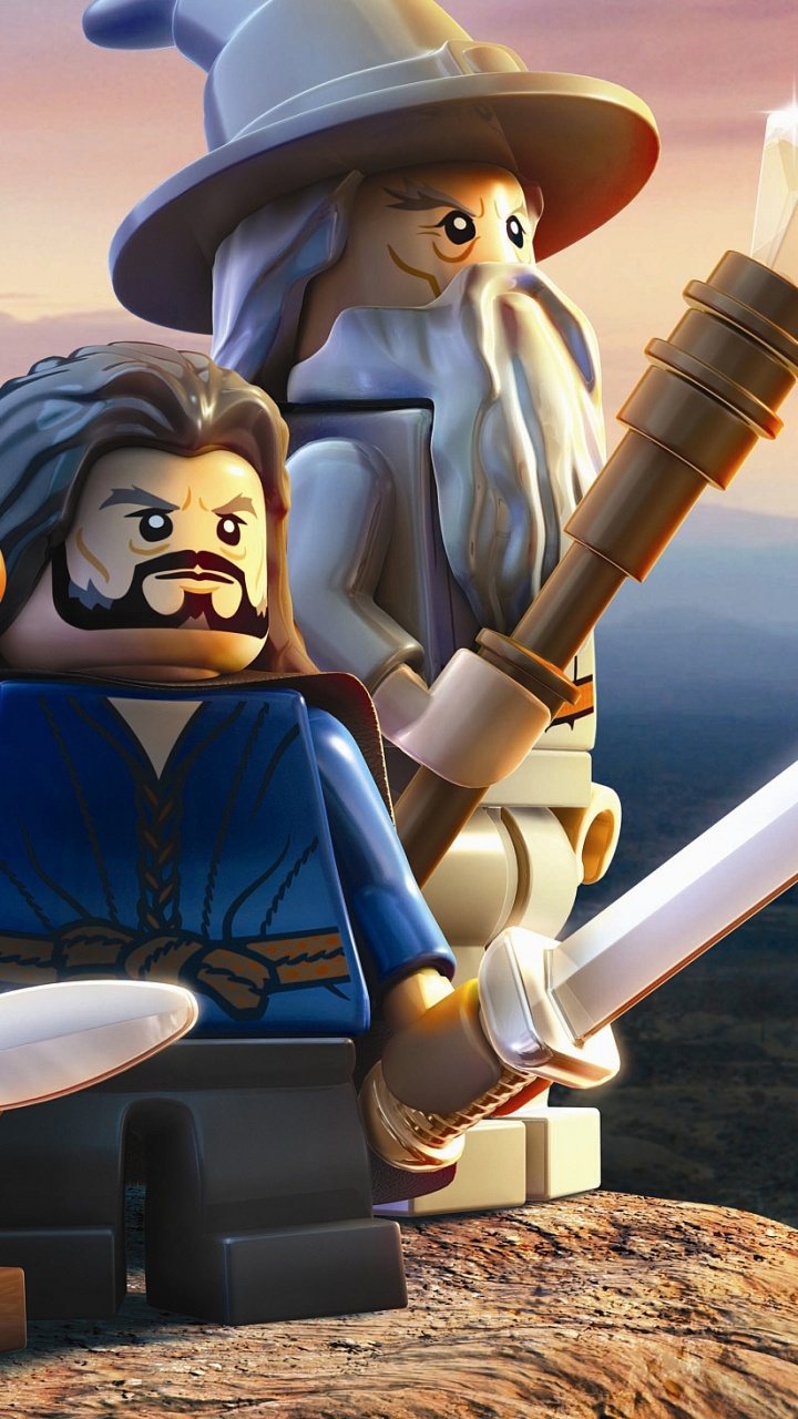 Lego el Hobbit, Lego el Señor de Los Anillos, el Hobbit, Bilbo Baggins, Caricatura. Wallpaper in 720x1280 Resolution