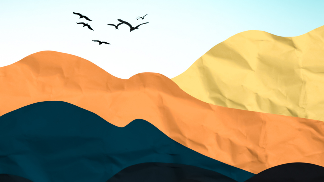 Cloud, Atmosphere, Slope, Bird, Natural Landscape. Wallpaper in 1280x720 Resolution