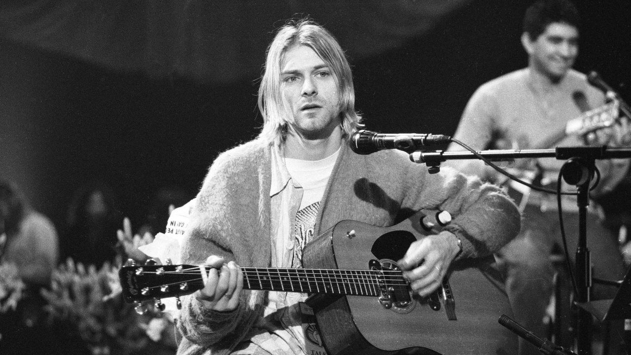 Nirvana, Guitar, String Instrument, Musician, Music. Wallpaper in 1280x720 Resolution