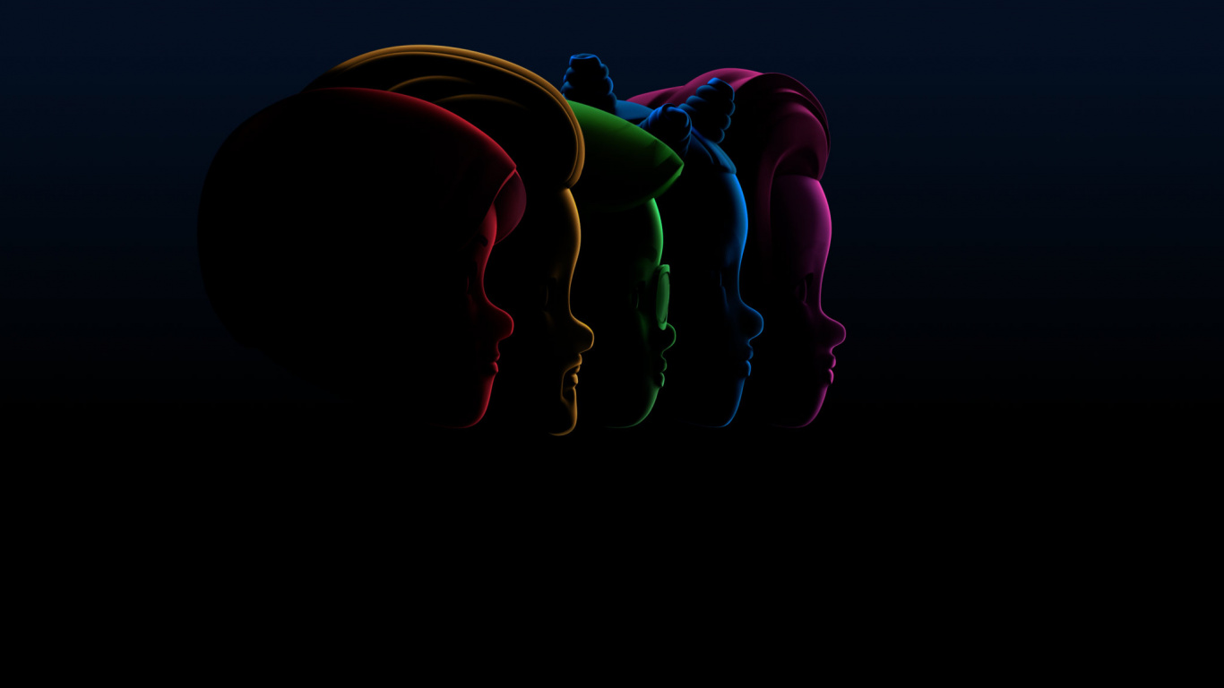 Apple MacBook Pro, Apples, 2022, Colorfulness, Visual Effect Lighting. Wallpaper in 1366x768 Resolution