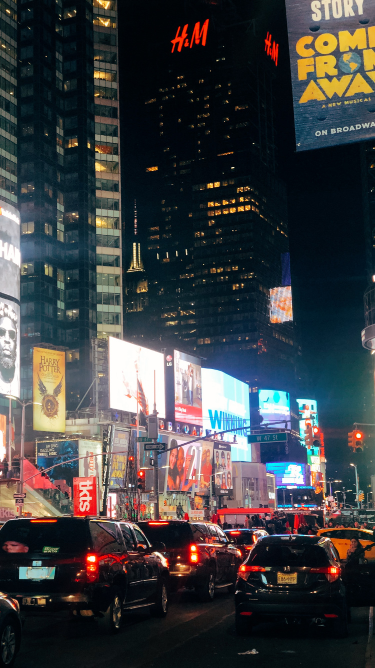 Times Square, Rey, Urbe, Torre de Bloques, Área Urbana. Wallpaper in 750x1334 Resolution