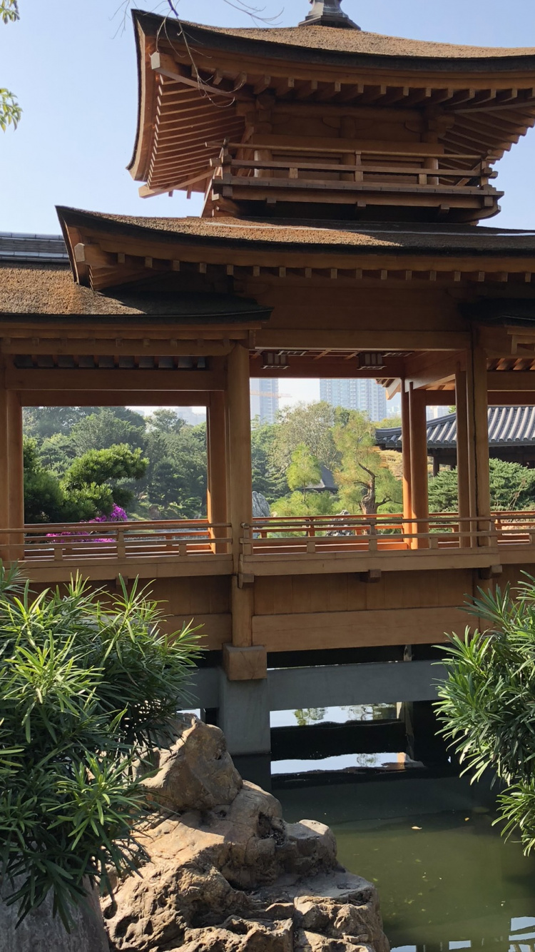 Hong Kong, L'architecture Chinoise, Gazebo, Garden, Pavillon. Wallpaper in 750x1334 Resolution