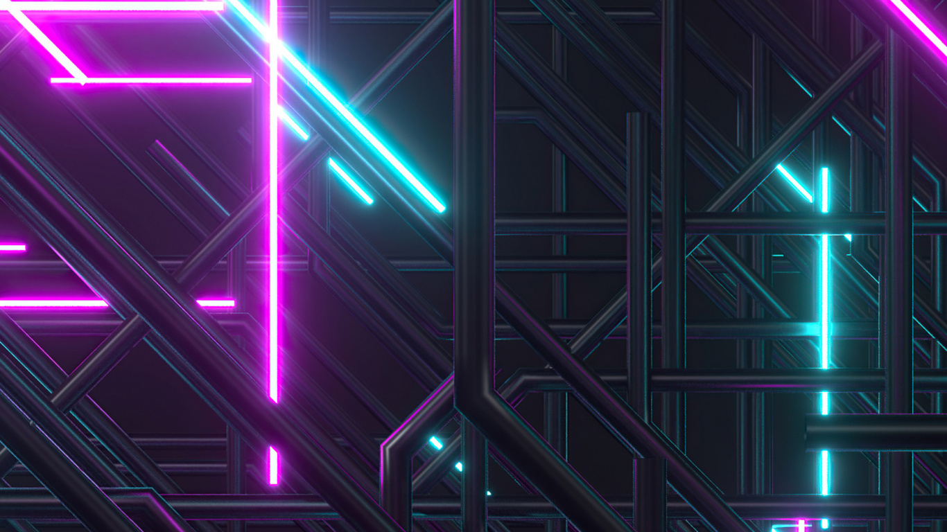 Neon Purple and Green, Neon Sign, Green, Light, Purple. Wallpaper in 1366x768 Resolution