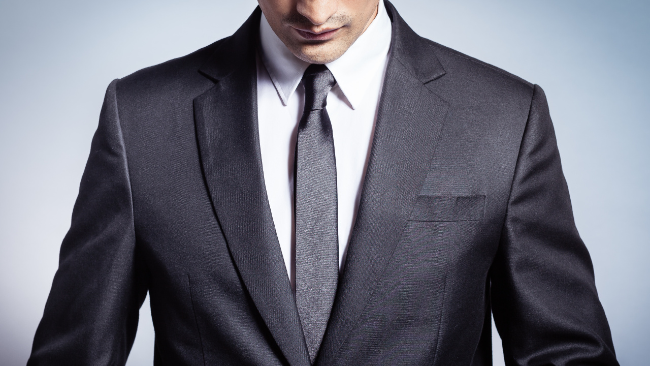 Man in a Suit Close Up, Suit, Necktie, Shirt, Tuxedo. Wallpaper in 1280x720 Resolution