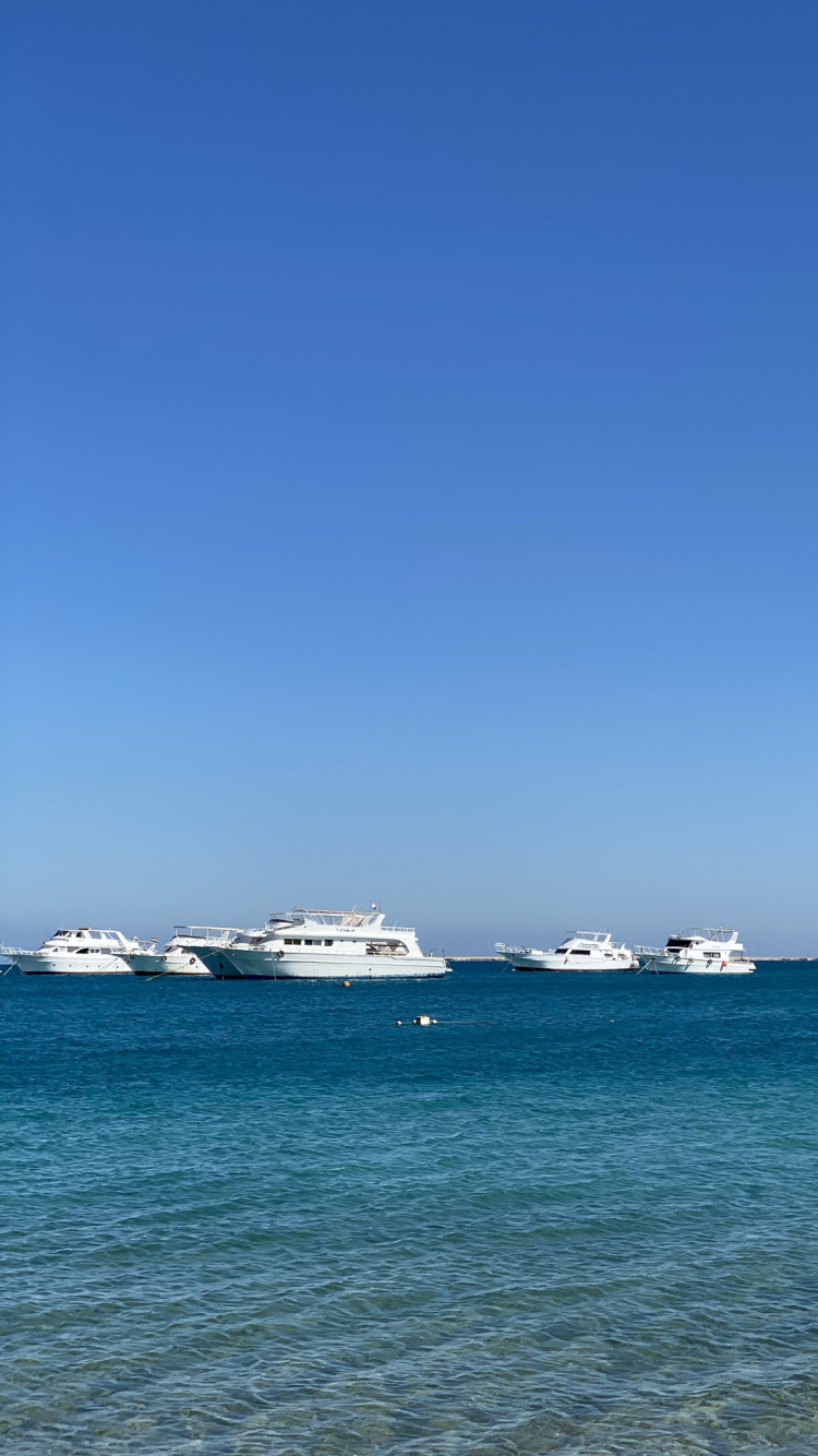 Sea, Water, Boat, Cloud, Watercraft. Wallpaper in 750x1334 Resolution