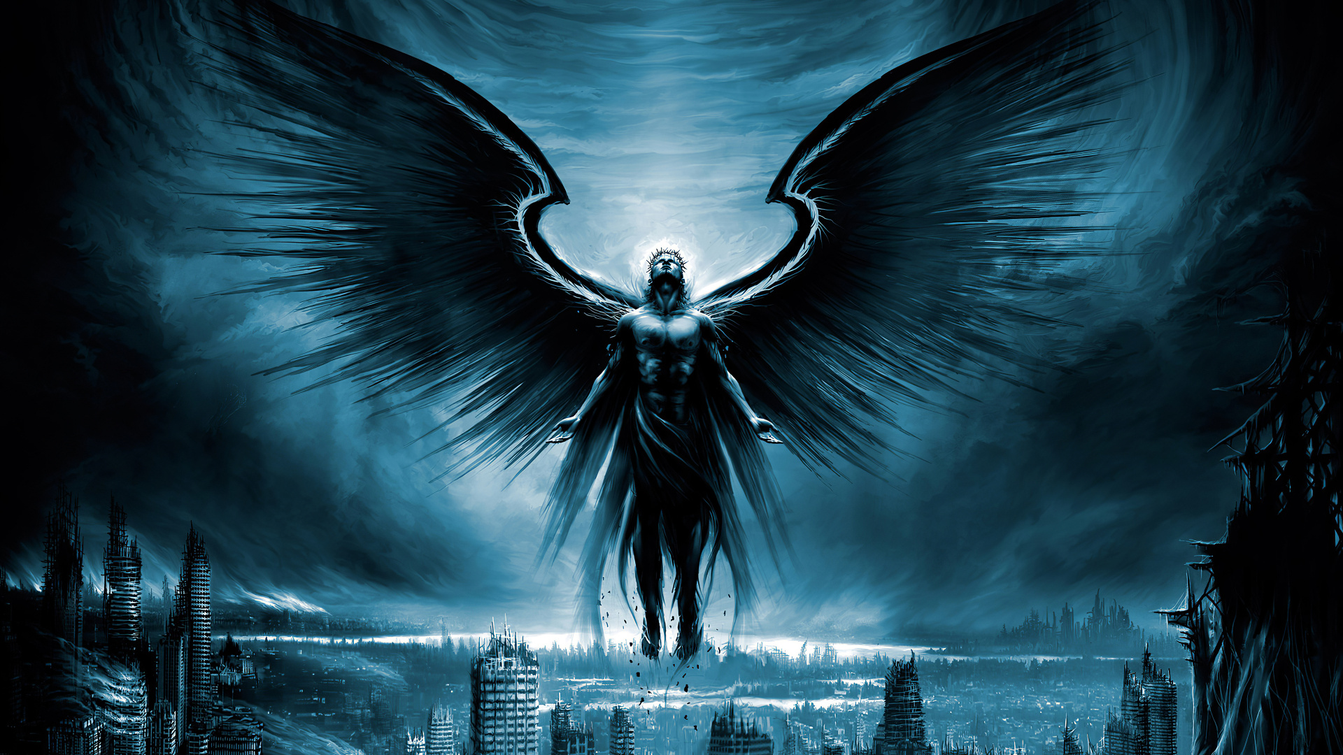 Ángel de la Muerte, Ángeles de la Muerte, Ngel, Muerte, Luz. Wallpaper in 1920x1080 Resolution