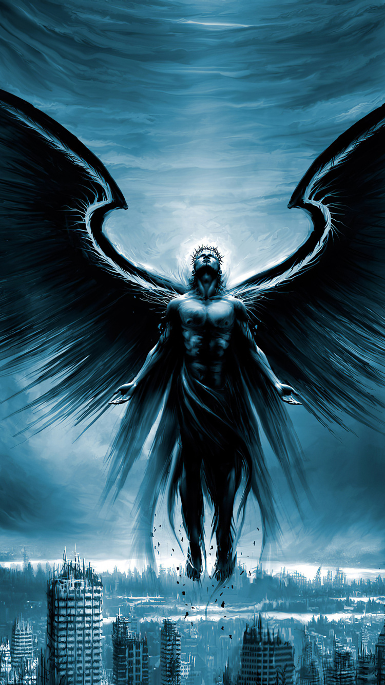 Ángel de la Muerte, Ángeles de la Muerte, Ngel, Muerte, Luz. Wallpaper in 750x1334 Resolution