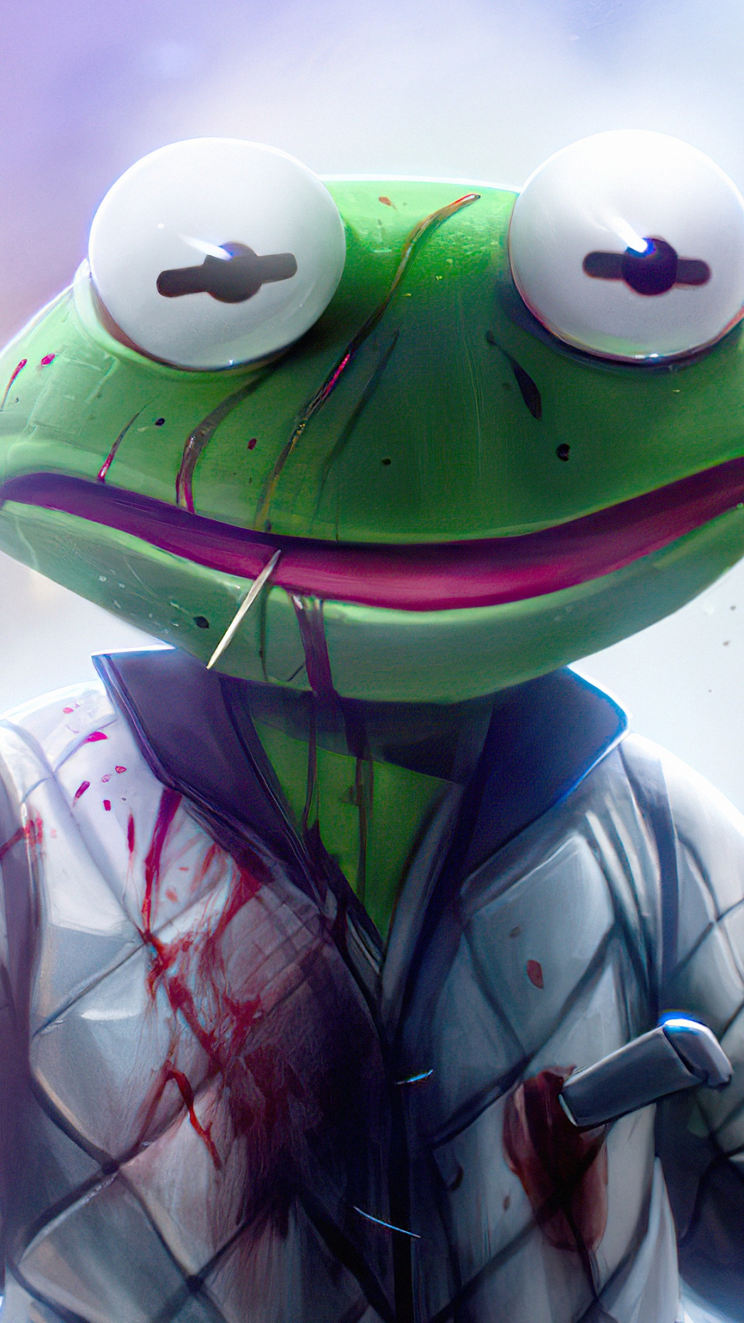 Green and White Frog Plush Toy. Wallpaper in 1080x1920 Resolution