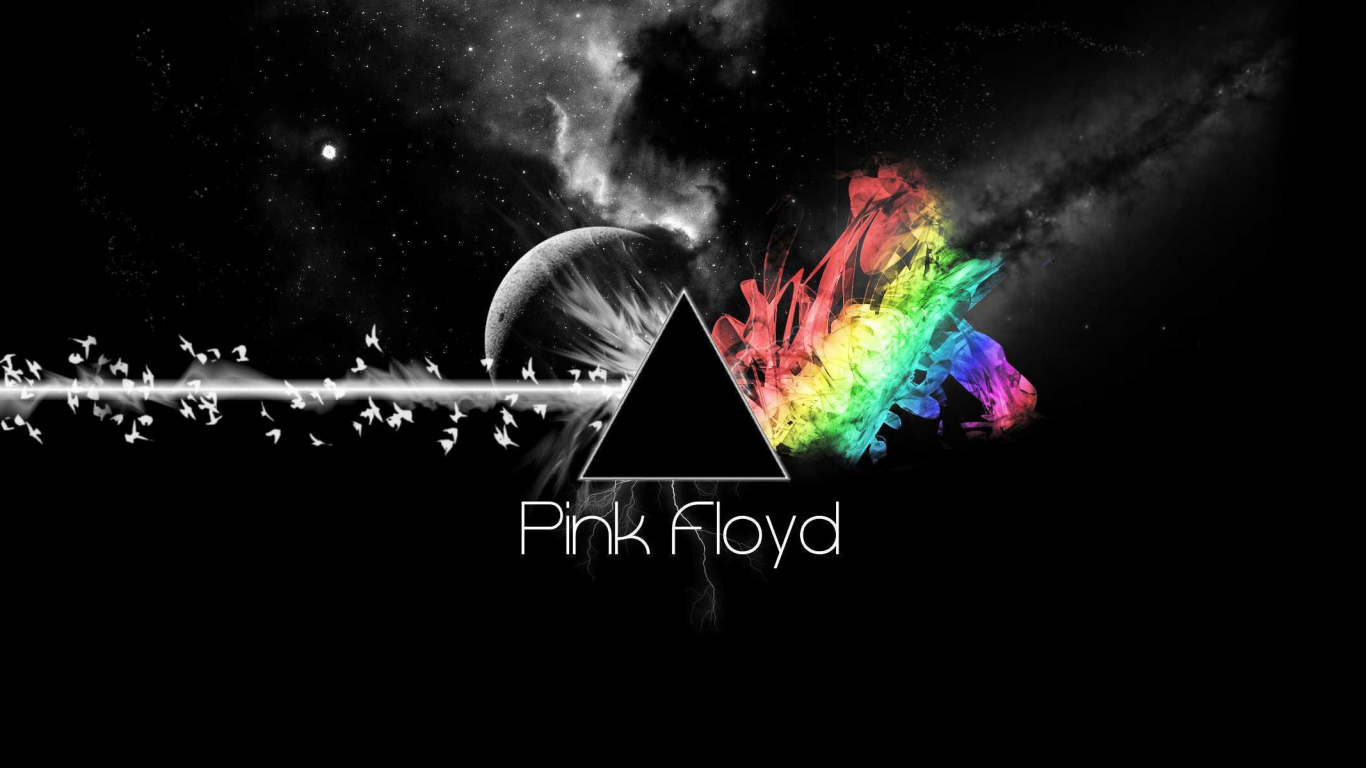 Dark Side of The Moon, Die Dunkle Seite Des Mondes, Pink Floyd, Album, Albumcover. Wallpaper in 1366x768 Resolution