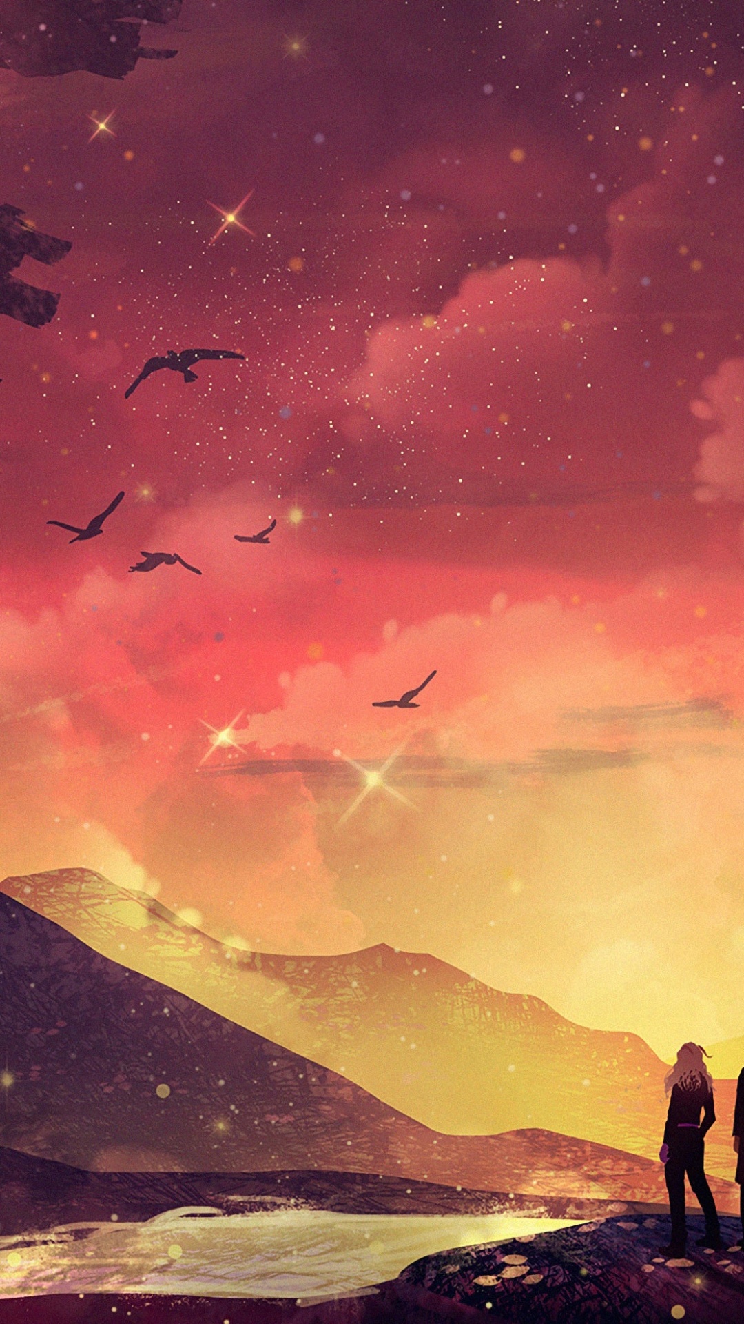 Verlorene Reisende, Digitale Kunst, Erst Jetzt, Cloud, Atmosphäre. Wallpaper in 1080x1920 Resolution