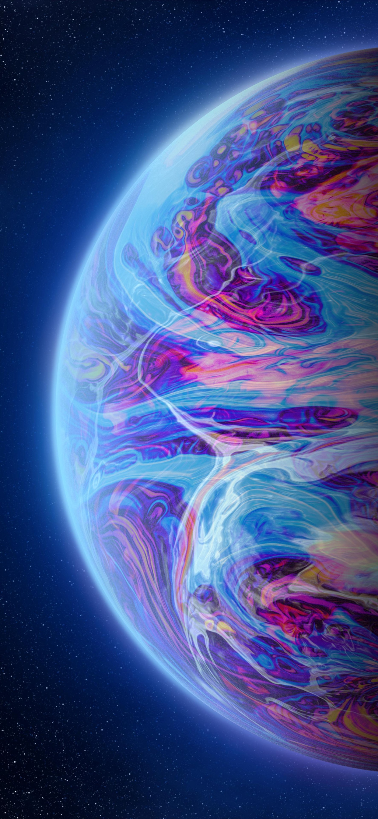 Planet Neun, Erde, Planet, Universum, Malerei. Wallpaper in 1242x2688 Resolution