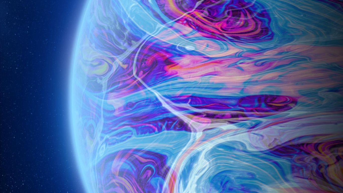 Planet Neun, Erde, Planet, Universum, Malerei. Wallpaper in 1366x768 Resolution