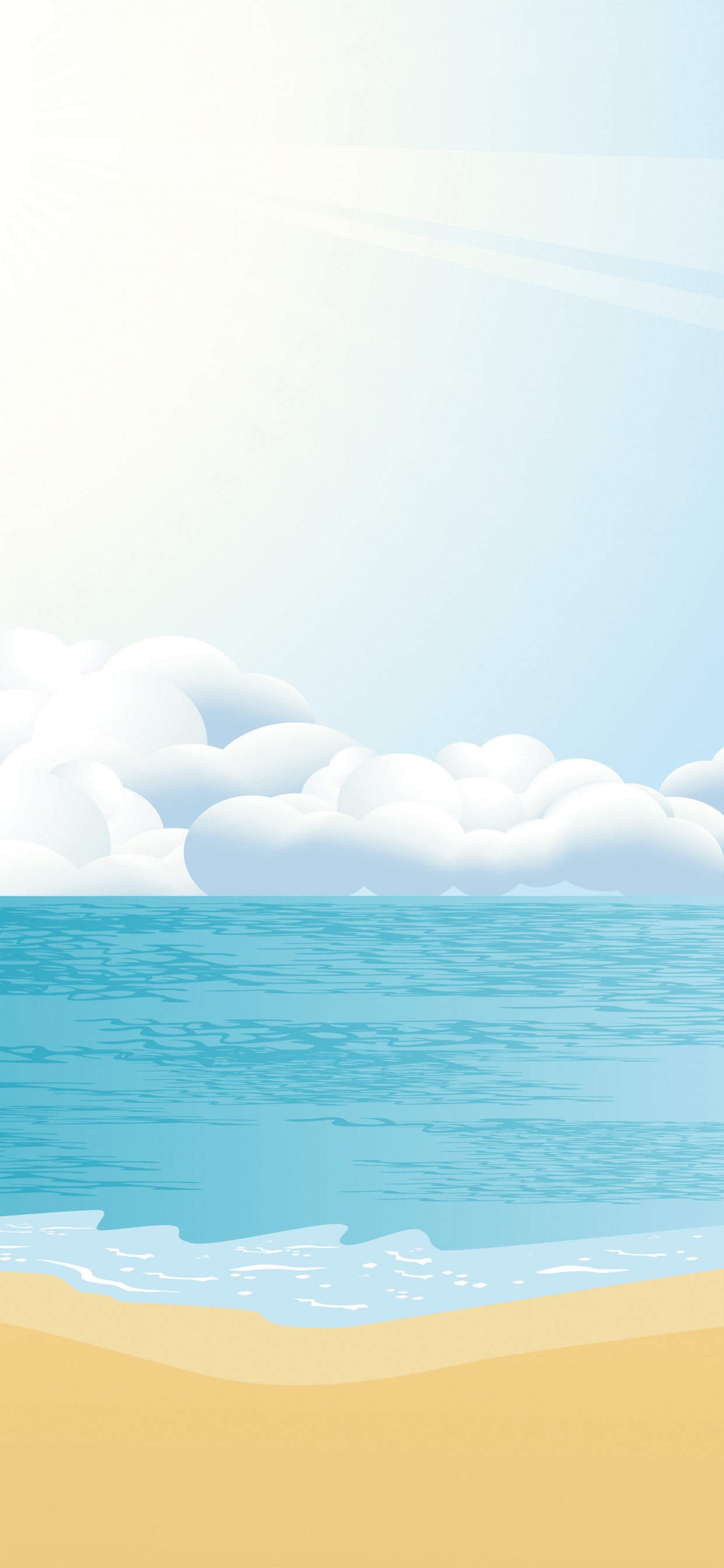 大海, 岸边, 地平线, 海洋, Azure 壁纸 1242x2688 允许