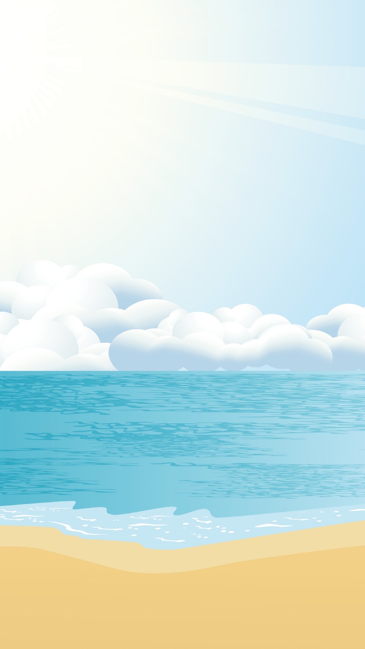 大海, 岸边, 地平线, 海洋, Azure 壁纸 720x1280 允许