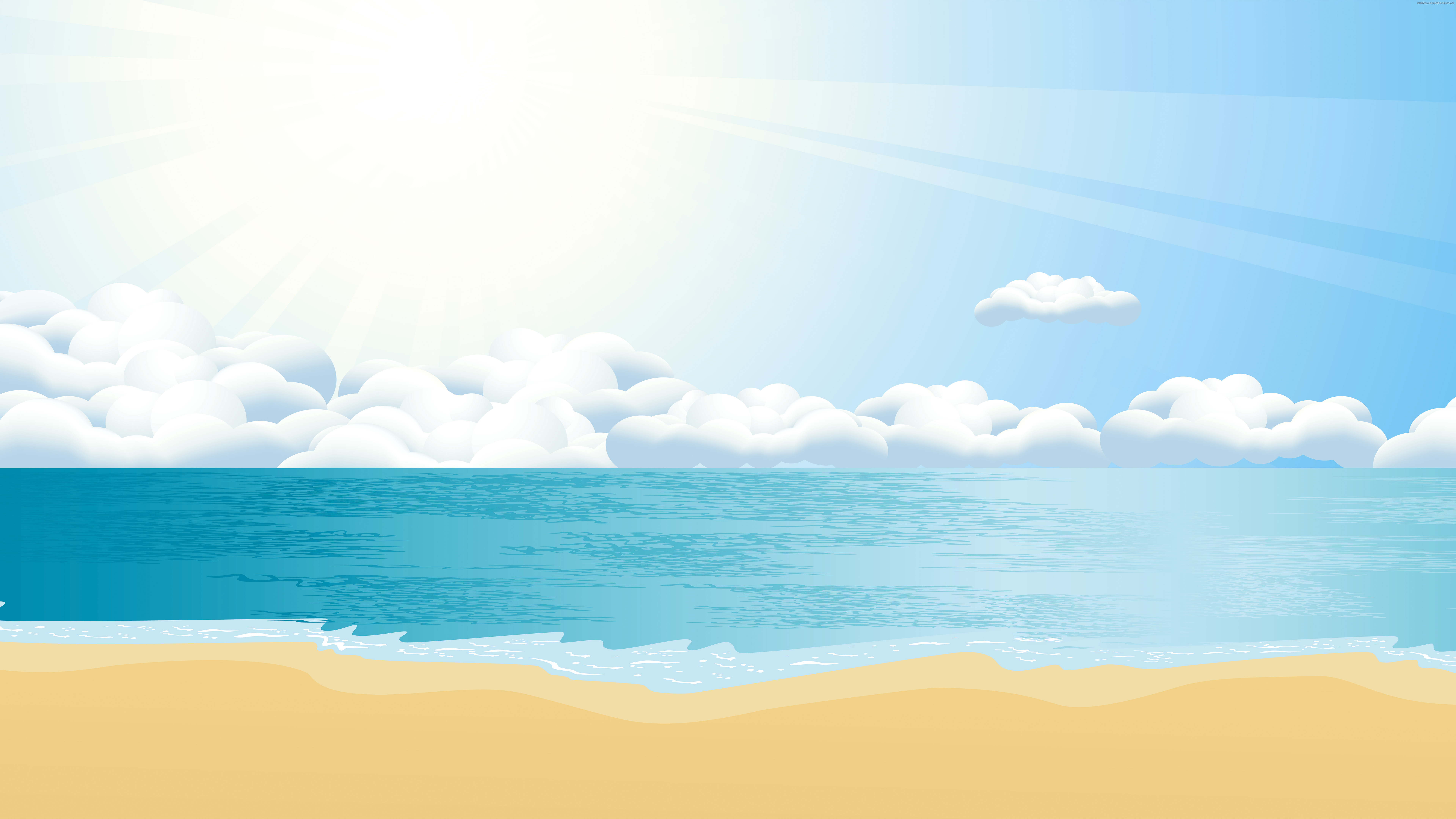 Download 8k 7680x4320 Ultra HD Resolution Desktop Beach Wallpaper