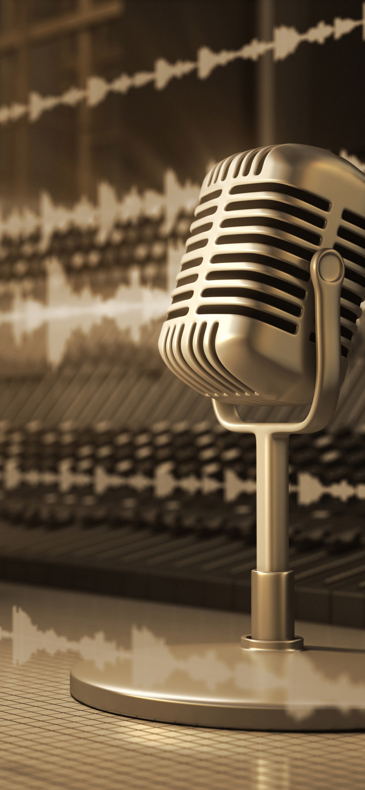 Microphone, Radio, Broadcasting, fm Broadcasting, Internet Radio. Wallpaper in 1242x2688 Resolution