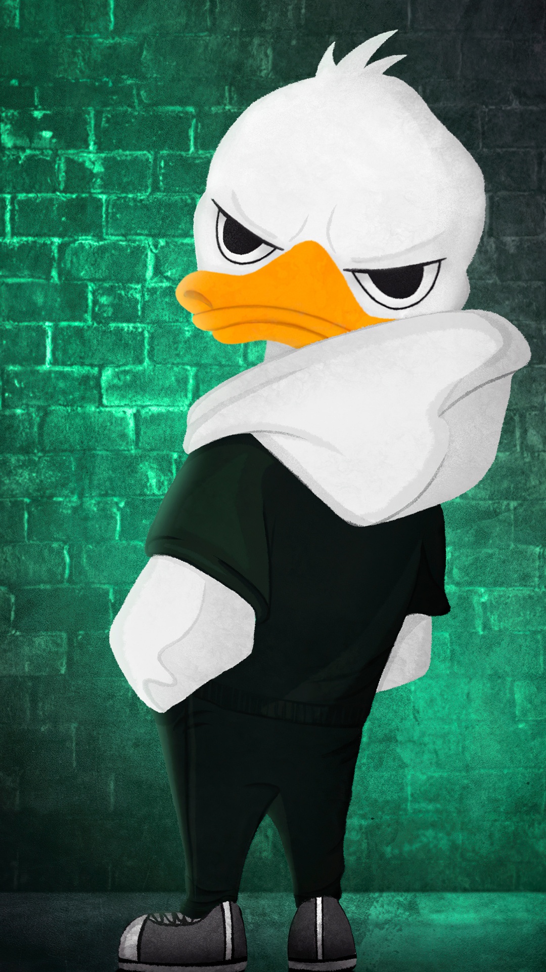 Pato, Manga, Camiseta, Arnés, Caricatura. Wallpaper in 1080x1920 Resolution