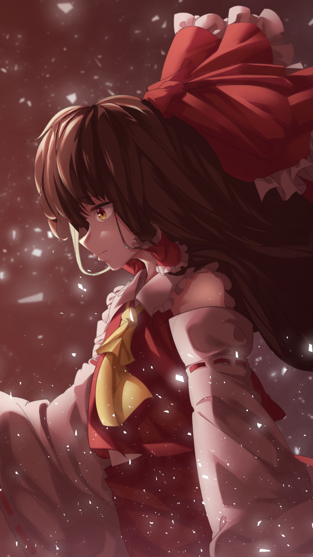 Braunhaariges Mädchen Anime-Charakter. Wallpaper in 1080x1920 Resolution