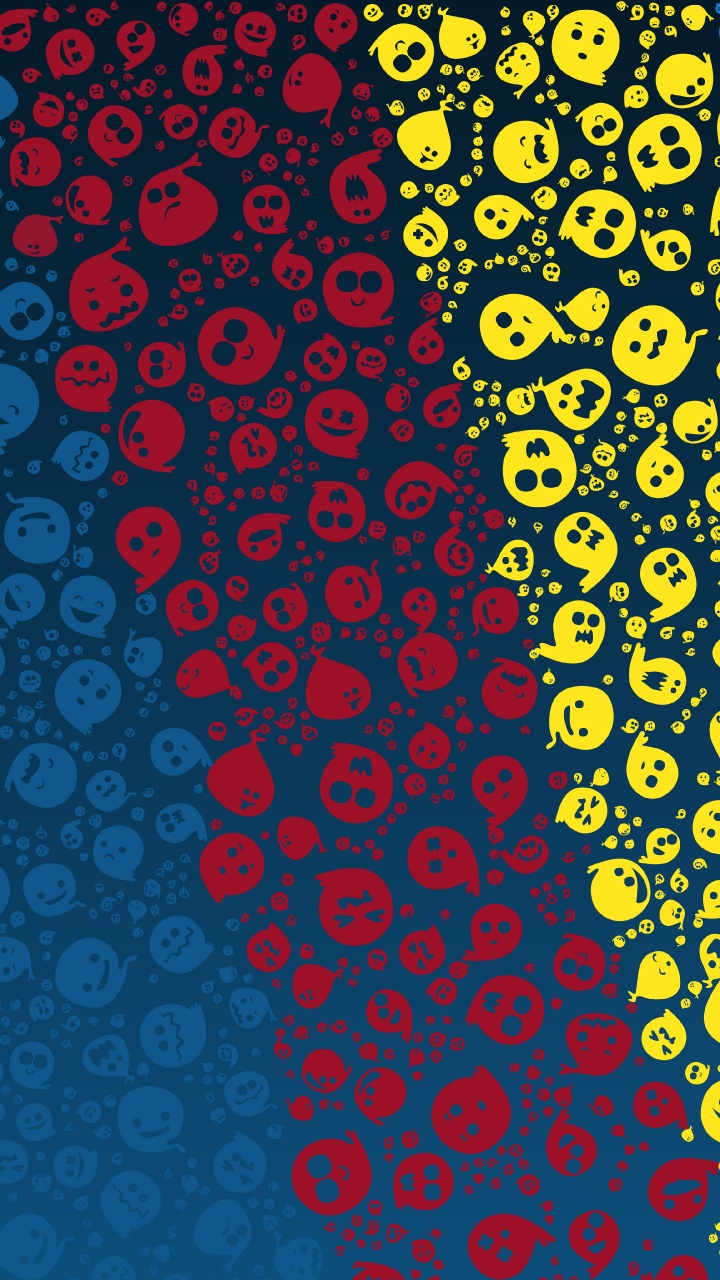 Textil de Lunares Azul Rojo y Amarillo. Wallpaper in 720x1280 Resolution