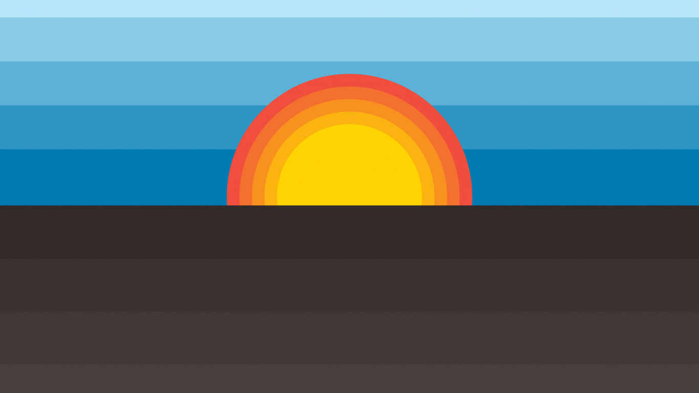 Geometry, Mathematics, Colorfulness, Rectangle, Horizon. Wallpaper in 1366x768 Resolution