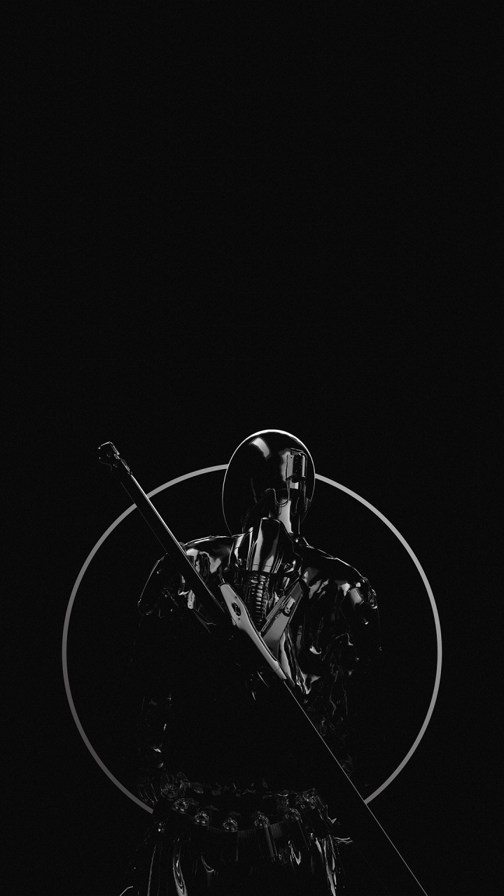 Schwarz Und Weiß, Schwarz, Illustration, Monochrom, Kopfhörer. Wallpaper in 720x1280 Resolution