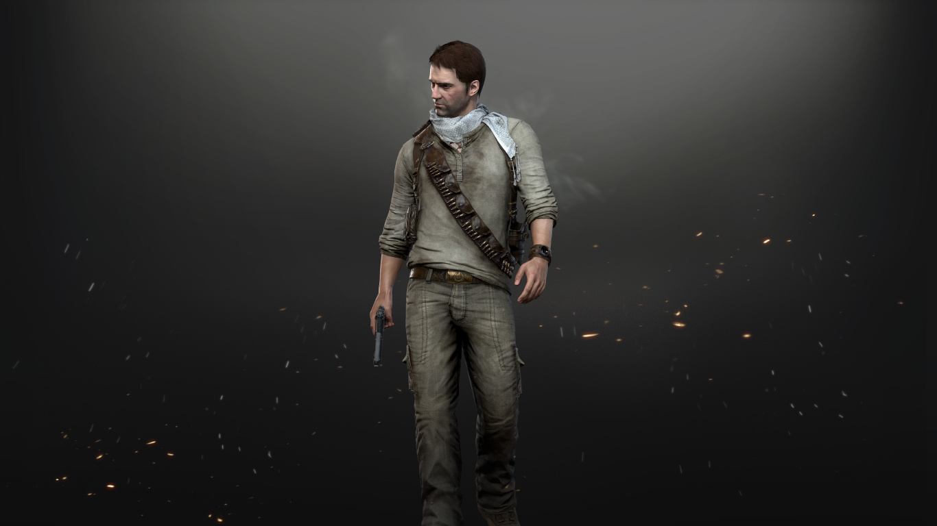 The Last of Us, Nathan Drake, Playstation 4, PUBG Corporation, Standing. Wallpaper in 1366x768 Resolution