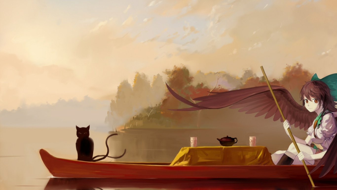 视觉艺术, 冷静, 舰队集合, 天空 壁纸 1366x768 允许