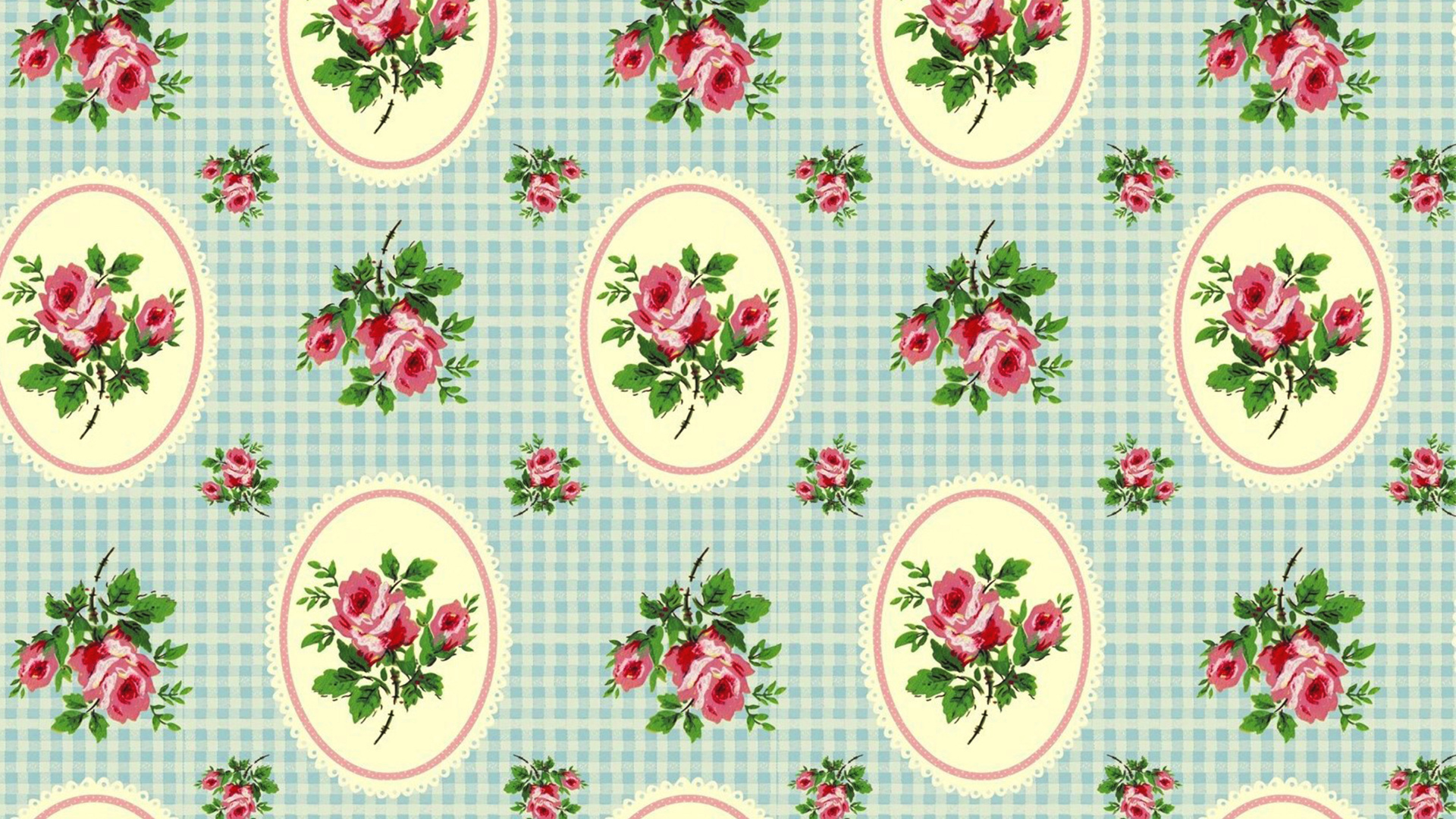 Green and White Floral Textile. Wallpaper in 1920x1080 Resolution