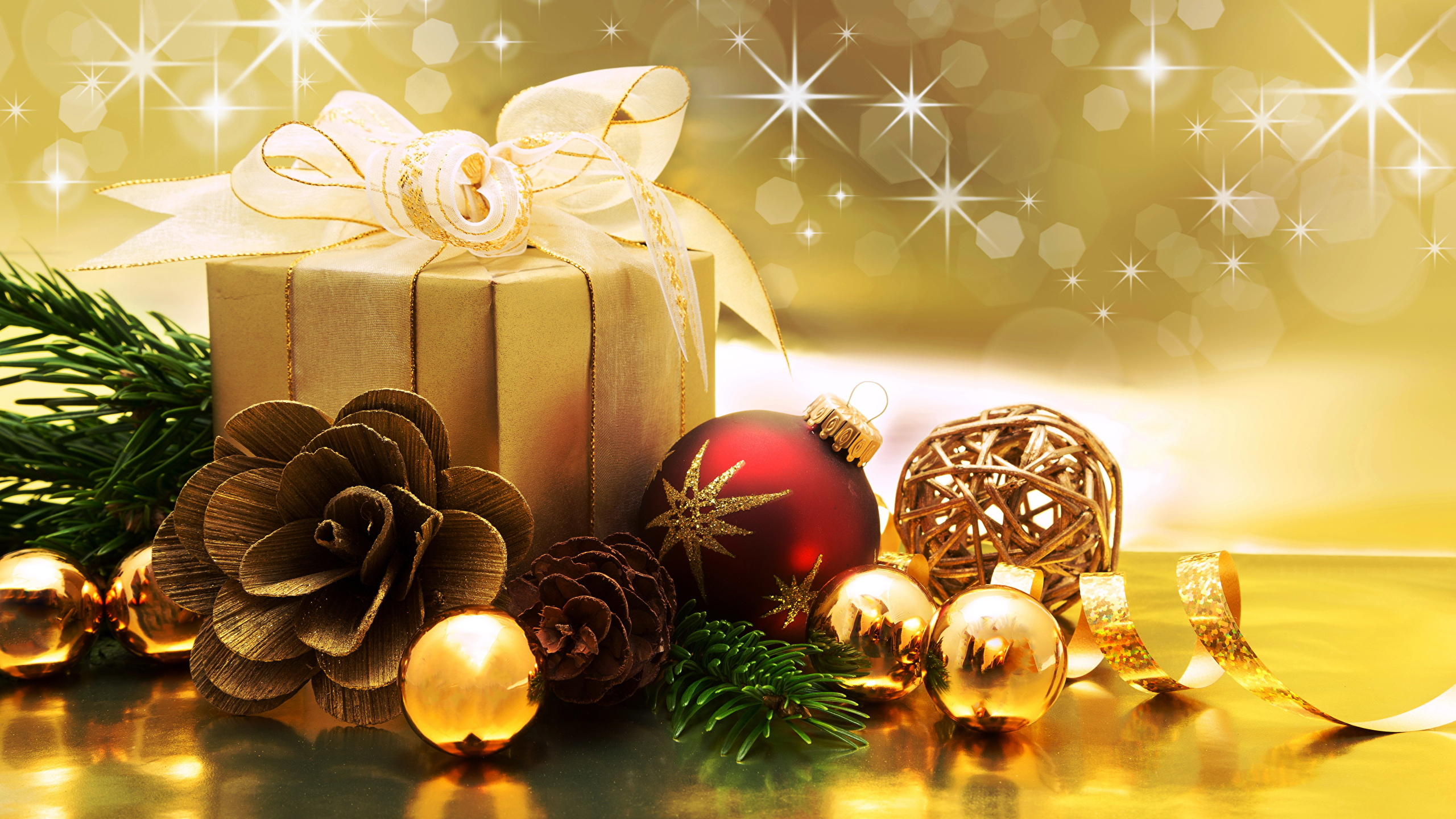 Weihnachten, Weihnachtsdekoration, Christmas Ornament, Stilleben, Partei. Wallpaper in 2560x1440 Resolution