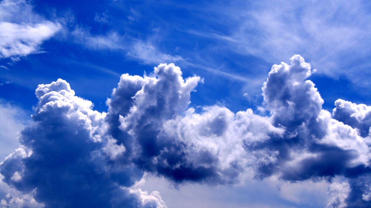 White Clouds and Blue Sky During Daytime. Wallpaper in 1280x720 Resolution