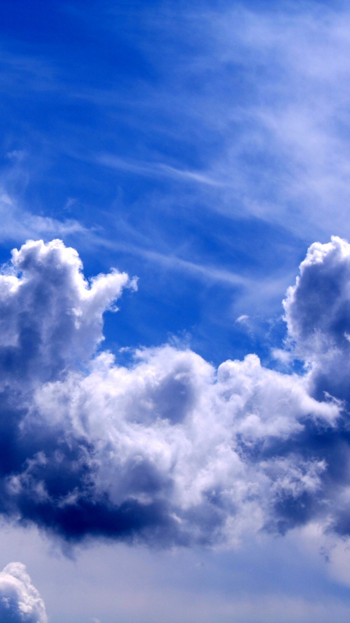 White Clouds and Blue Sky During Daytime. Wallpaper in 720x1280 Resolution