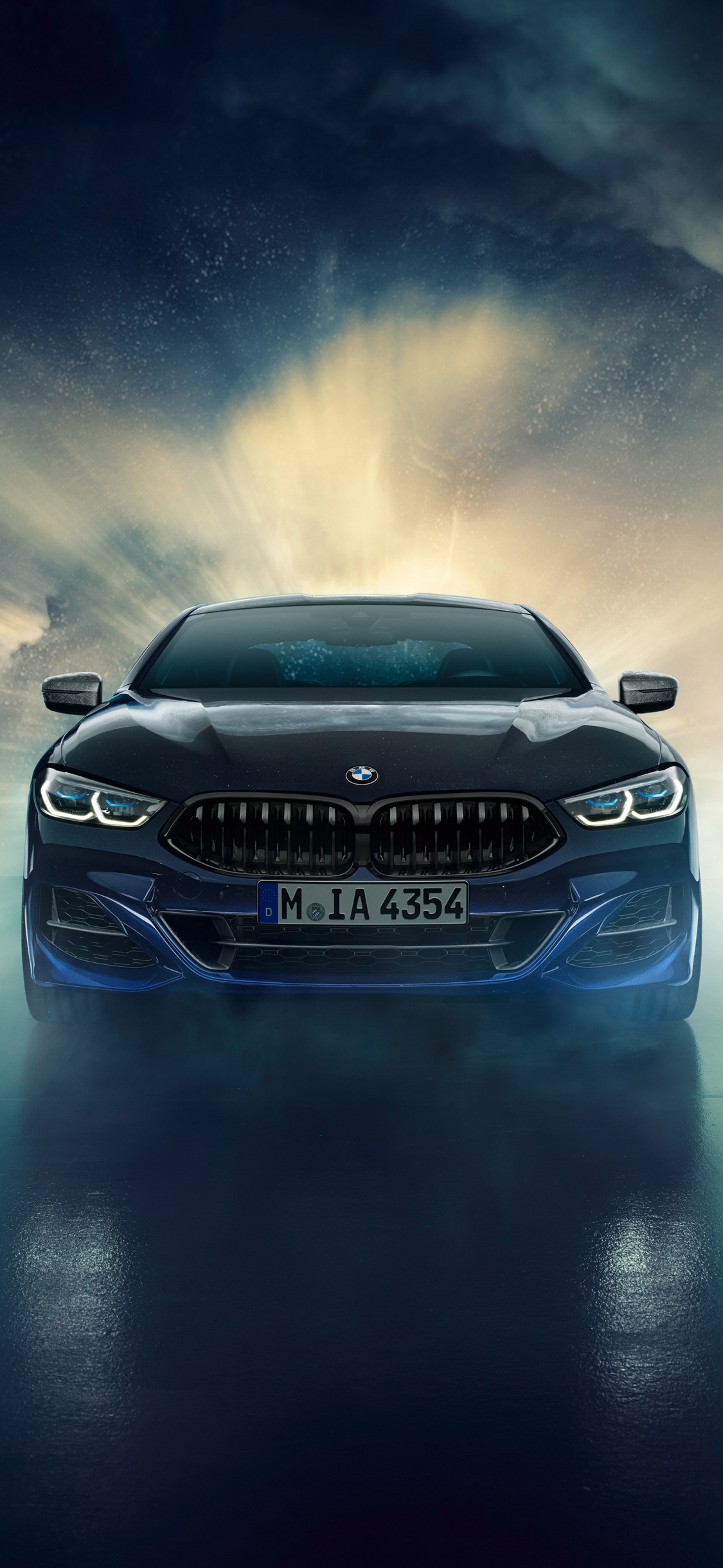 Blue Bmw m 3 Coupe. Wallpaper in 1125x2436 Resolution