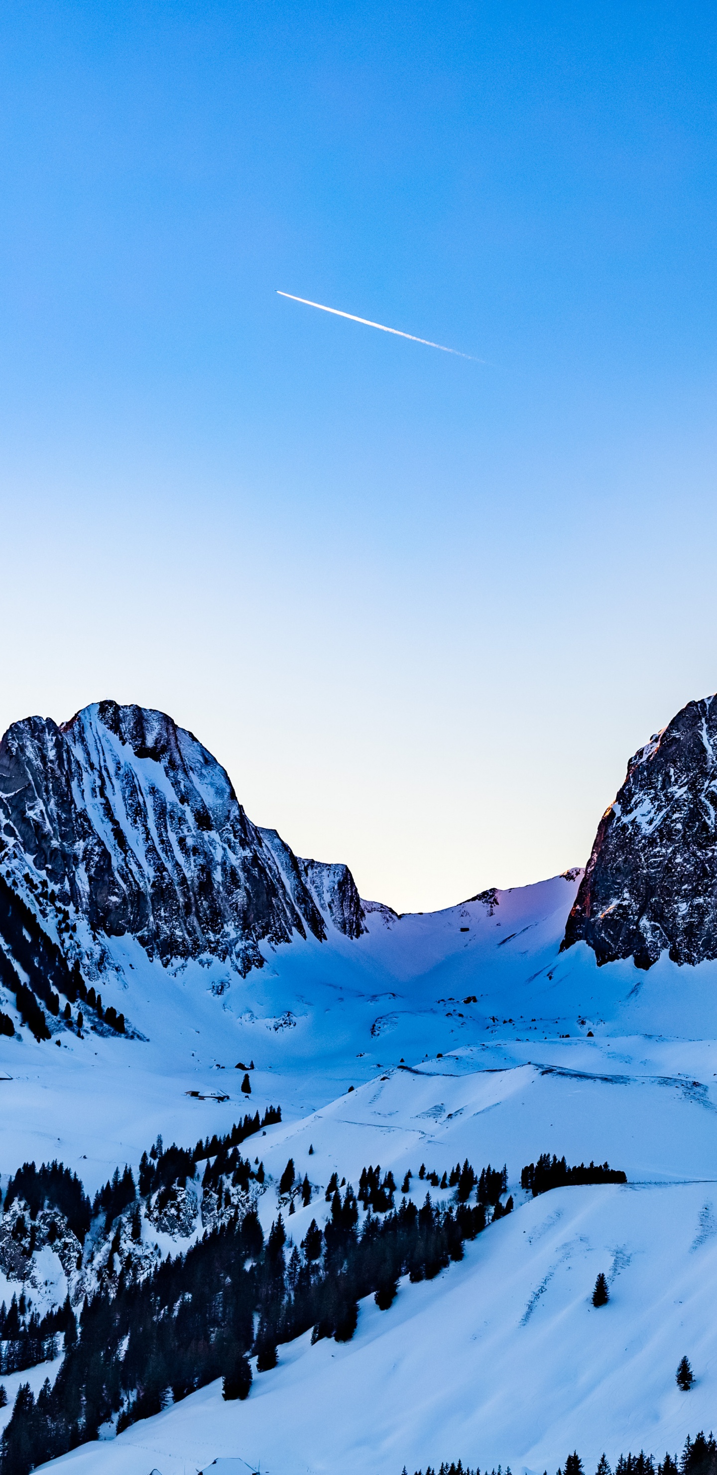 Mountain, Snow, Azure, Slope, Natural Landscape. Wallpaper in 1440x2960 Resolution