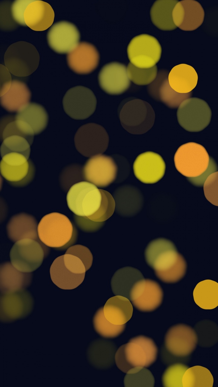 Yellow and White Bokeh Lights. Wallpaper in 720x1280 Resolution