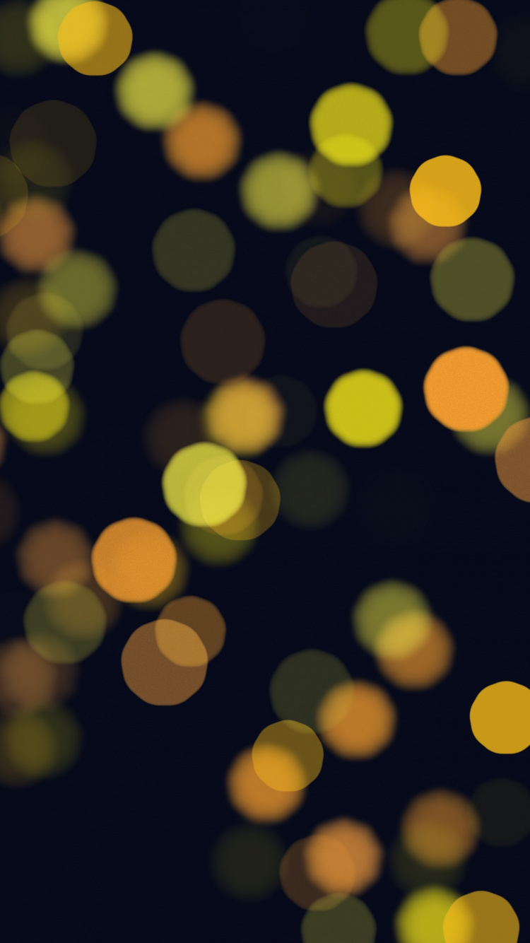 Yellow and White Bokeh Lights. Wallpaper in 750x1334 Resolution