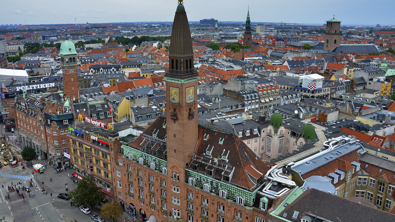 城市, 里程碑, 城市景观, 鸟瞰图, 大都会 壁纸 1366x768 允许