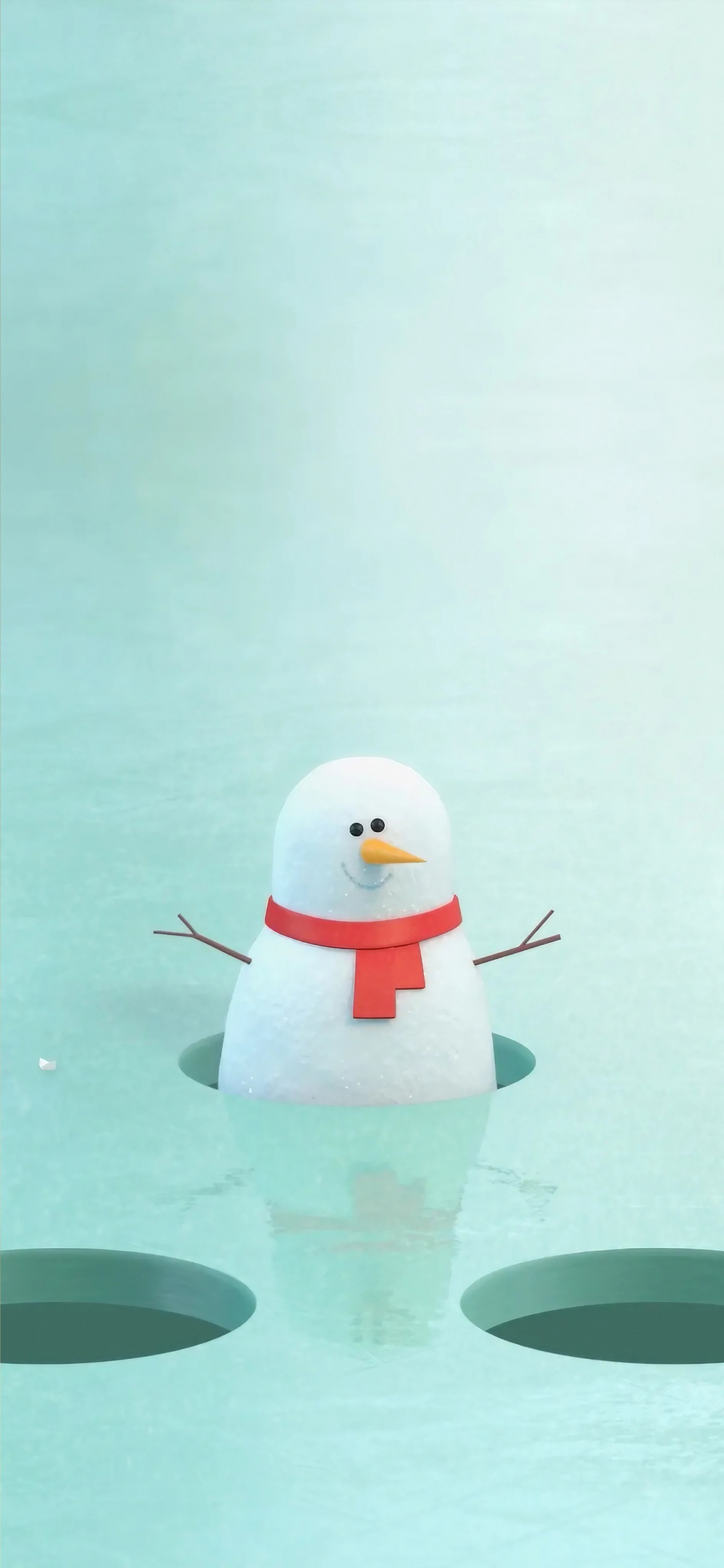 Schneemann, Schnabel, Kunst, Flugunfähiger Laufvogel, Seevogel. Wallpaper in 1125x2436 Resolution