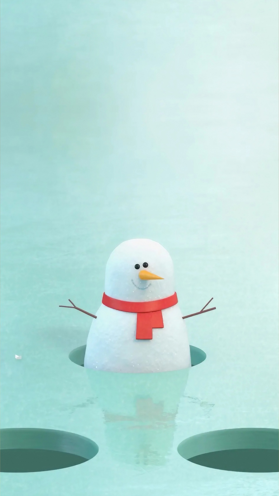 Snowman, Beak, Art, Flightless Bird, Seabird. Wallpaper in 1080x1920 Resolution