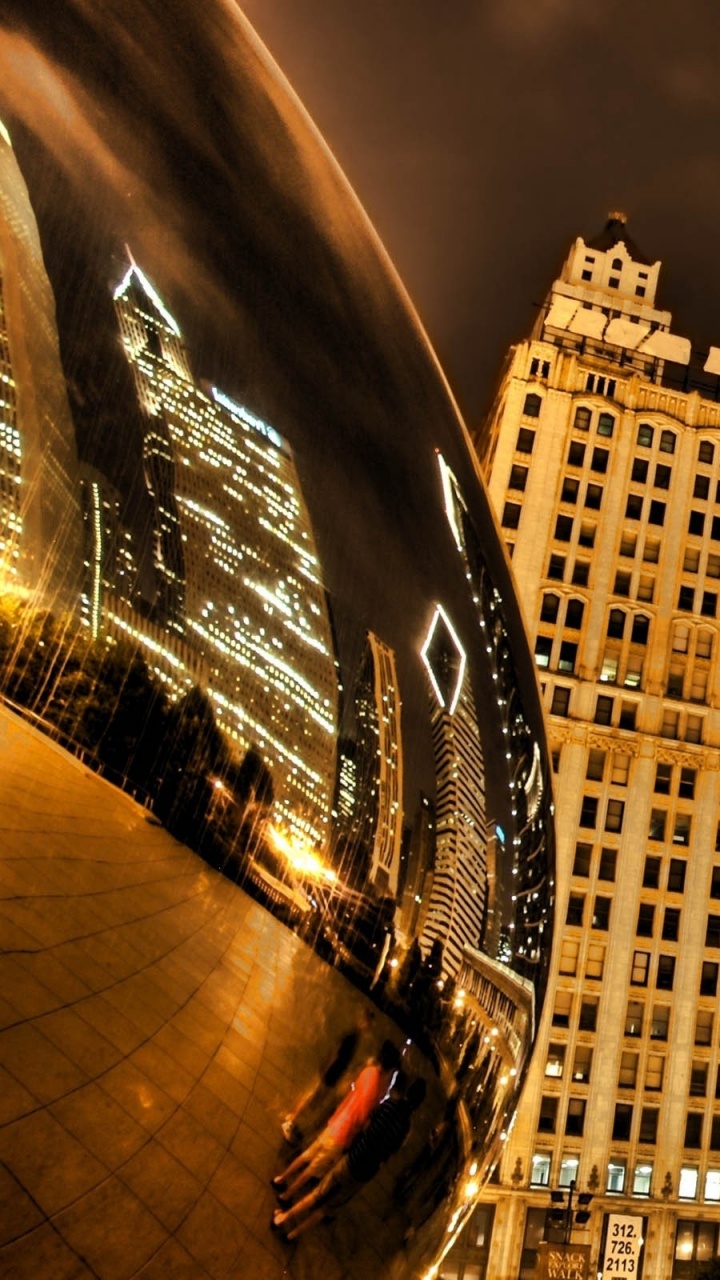 High Rise Buildings During Night Time. Wallpaper in 720x1280 Resolution